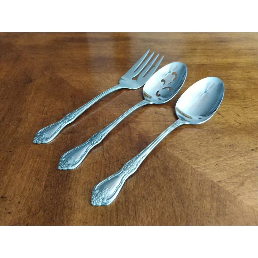 Lot 3 Serving Set Lot Oneida HH Kennett Square Stainless Distinction Deluxe